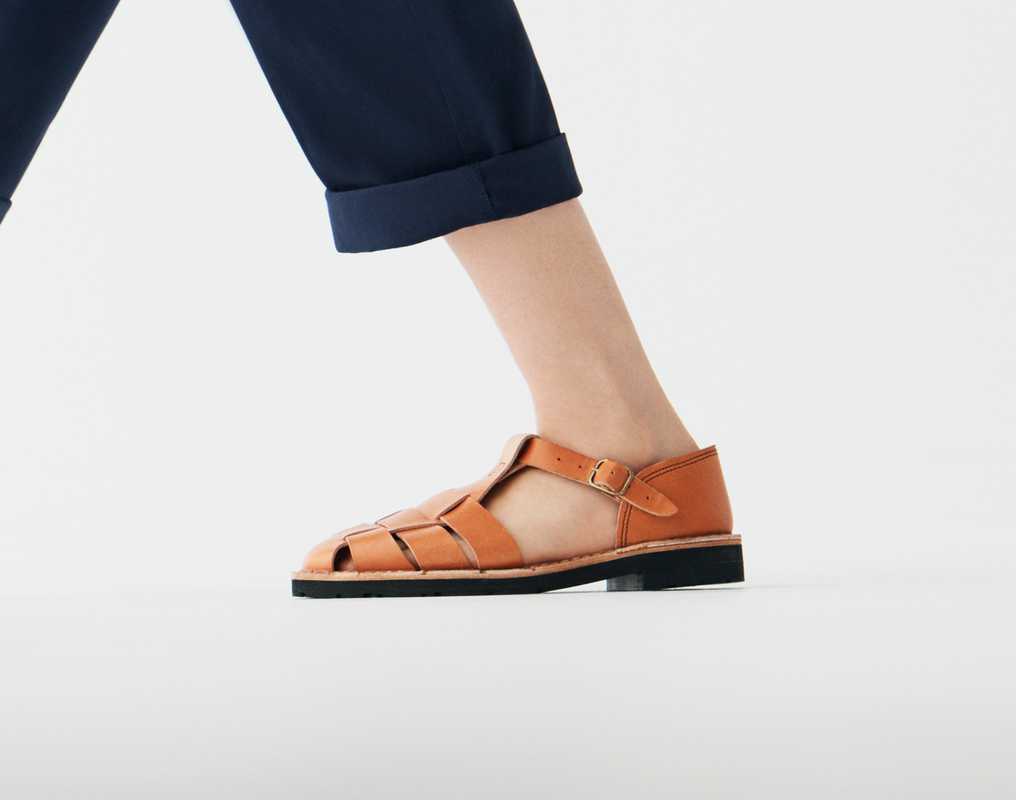 Trousers by United Arrows from United Arrows Roppongi Hills, sandals by Steve Mono