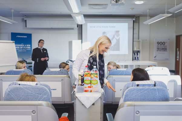 Finnair students learning their trade