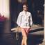 Glasses by Prada, shirt by Ralph Lauren, shorts by Incotex, bag by Fendi