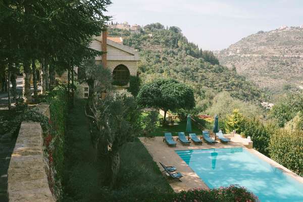 Bouyouti pool and the Chouf mountains