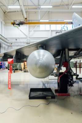 Drop tank of a German fighter jet 