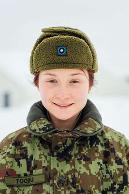 Private Laura Toodu is stationed at Tapa army base 