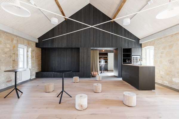 Refitted farmhouse that is now an events space