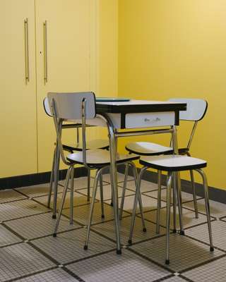 Formica chairs at Véronique Willman’s