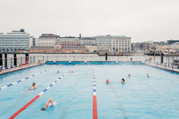 Winter laps at Allas Sea Pool in Helsinki