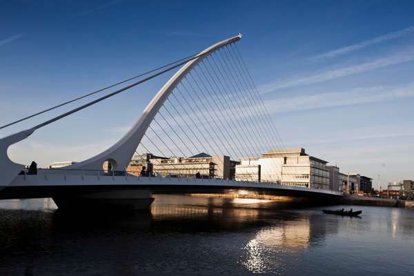 Samuel Beckett Bridge, designed by Santiago Calatrava