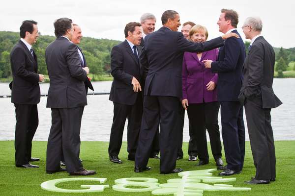 Leaders from the 2010 G8 summit gather in Huntsville Ontario
