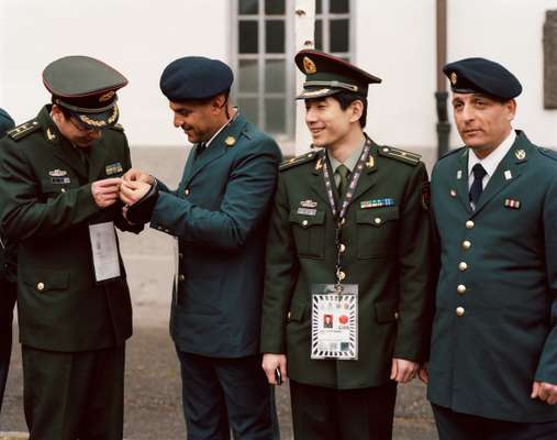 Senior Chinese and Lebanese officers