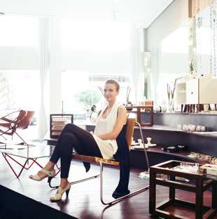 Belo Horizonte-based architect Manoela Beneti at her design store, Grampo