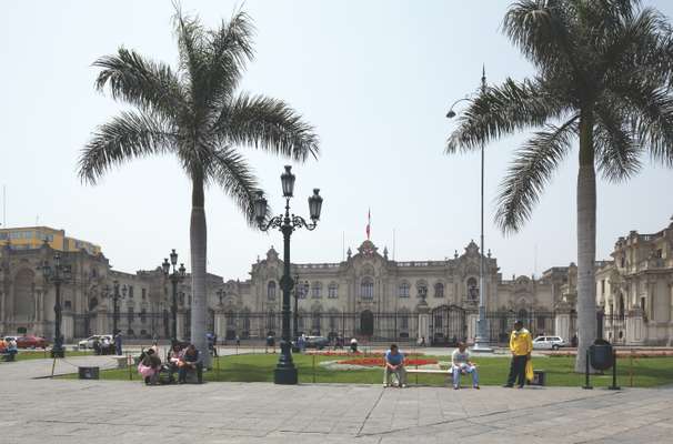 Lima’s Palacio de Gobierno, home to Peru’s president