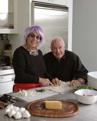 Mera and Don Rubell in their kitchen