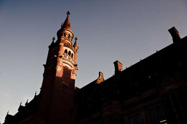 The Peace Palace’s ornate spire