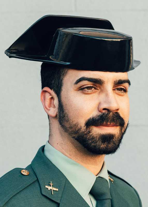 Guardia Civil agent sporting traditional garb 