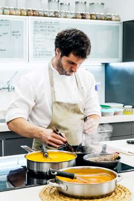 Chef Borja at Taller Gastronómico Casanellas 