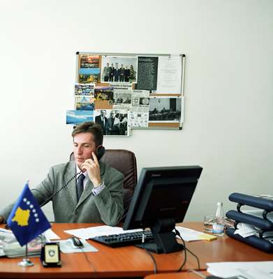 Lulzim Mjeku at the Ministry of Foreign Affairs (see box on Kosovo embassies)