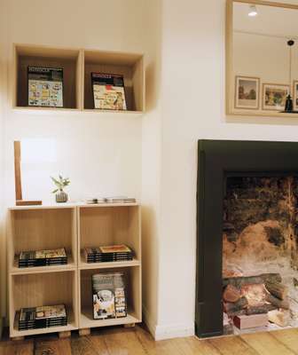 White oak display shelves by Danish firm Trekanten 