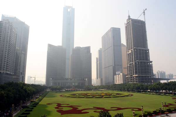 Skyscrapers in Guangzhou’s financial district