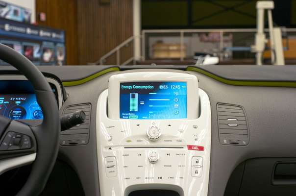 Centre console of Chevy Volt interior