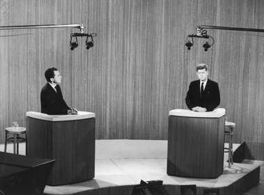 Richard Nixon (left) and JFK, 1960