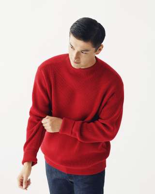 Jumper by Andersen-Andersen from Steven Alan, jeans by Sunspel