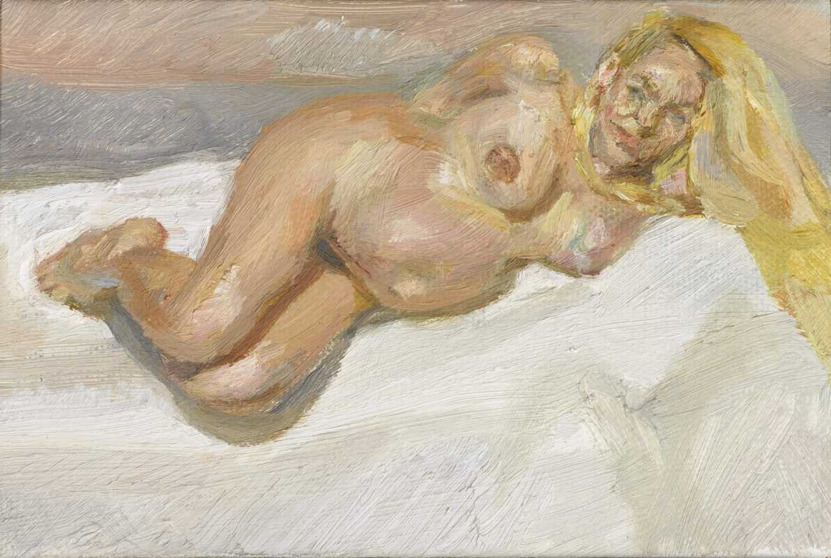 Lucian Freud's portrait of a heavily pregnant model.