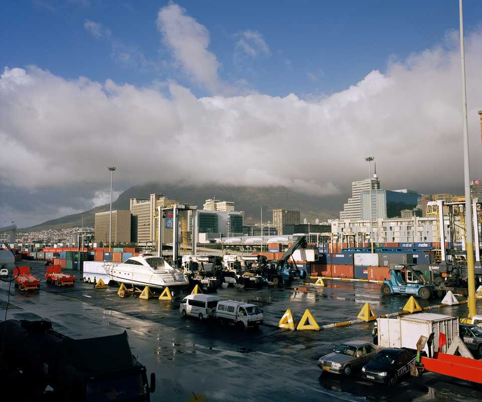 Shipping port in Cape Town