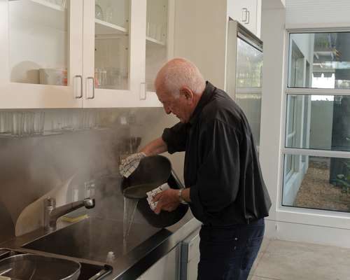 Don at the sink