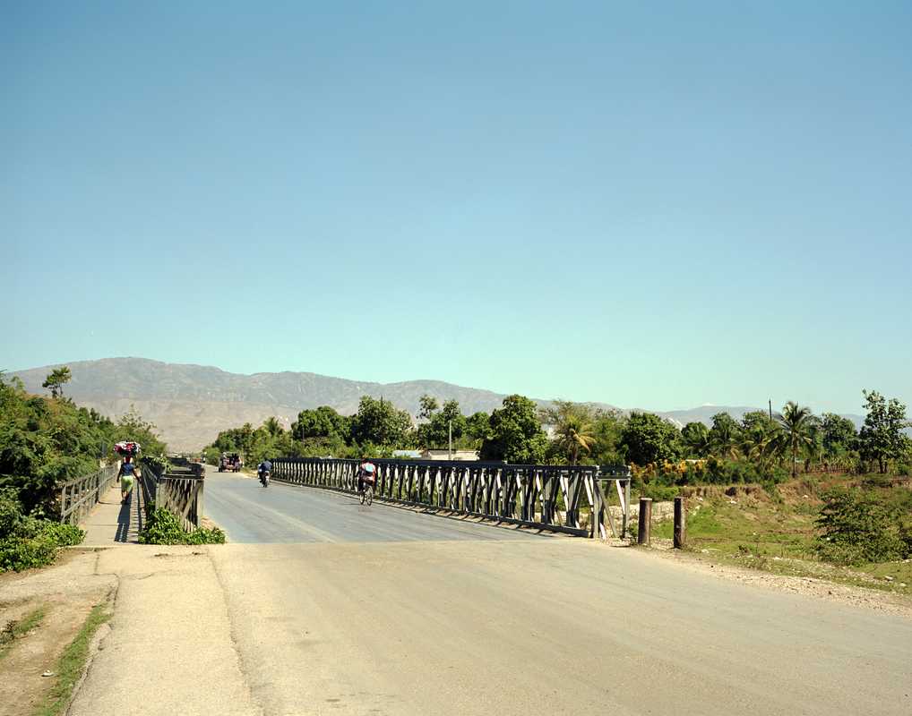 A bridge built by Brazilian engineers on the fringes of Port-au-Prince