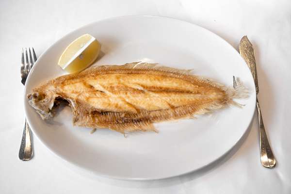 Dover sole, cooked simply