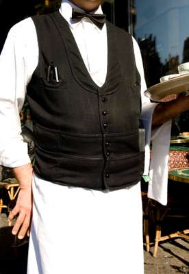 Waiter in uniform