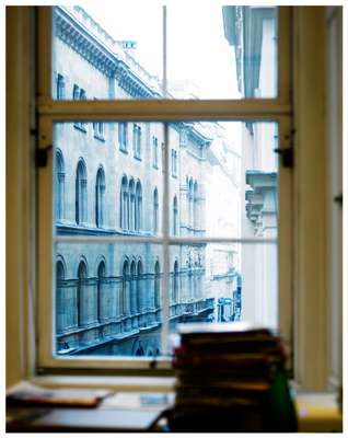 View over Vienna Herrengasse from Bronner’s office