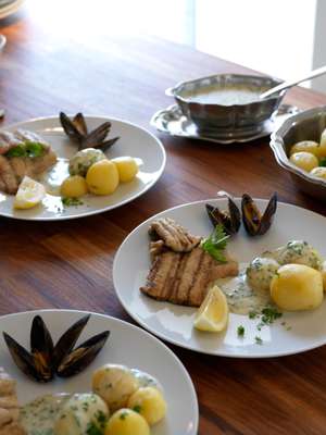 Jensen’s meal of garfish and potatoes
