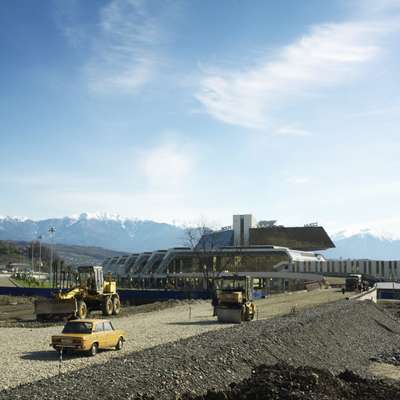 Sochi's new airport terminal, in construction
