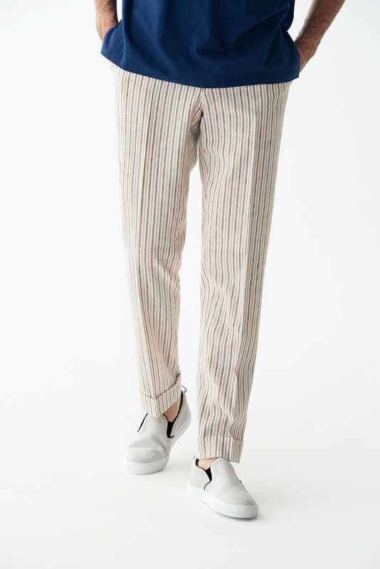 Trousers by Orazio Luciano, trainers  by AMB