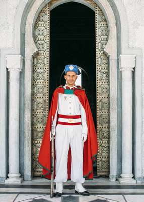 Guard at the mausoleum of Mohammad V