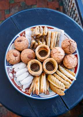 Traditional Moroccan sweets in Rabat