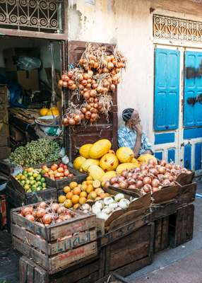 Prickly pear-seller in Rabat