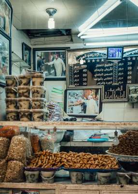 Snack bar in the souk in Fes
