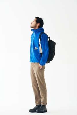 Jacket by, trousers by Descente Pause, boots  by Spectusshoeco from Gallery 0f Authentic, backpack by Porter