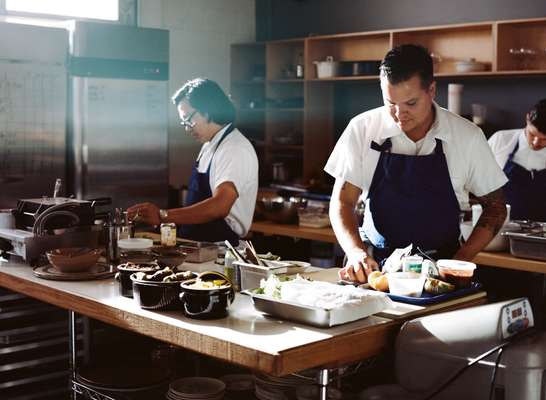 Peter Cho and Johnny Leach prepping