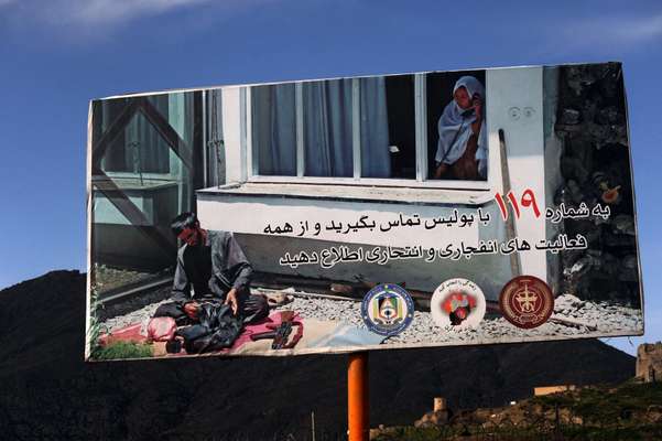 Anti-terrorism posters in Kabul