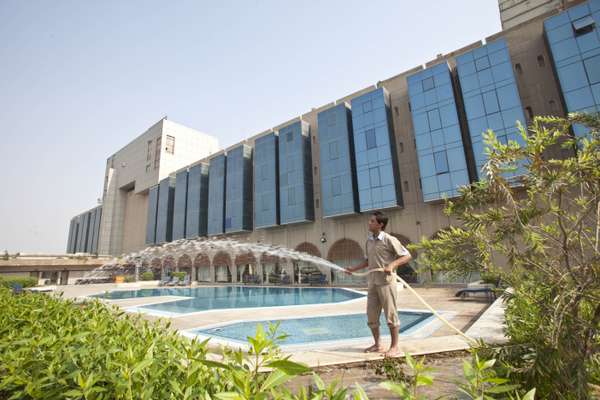 Gardener at Basra International Hotel