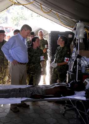 Prime minister Harper visits Haiti