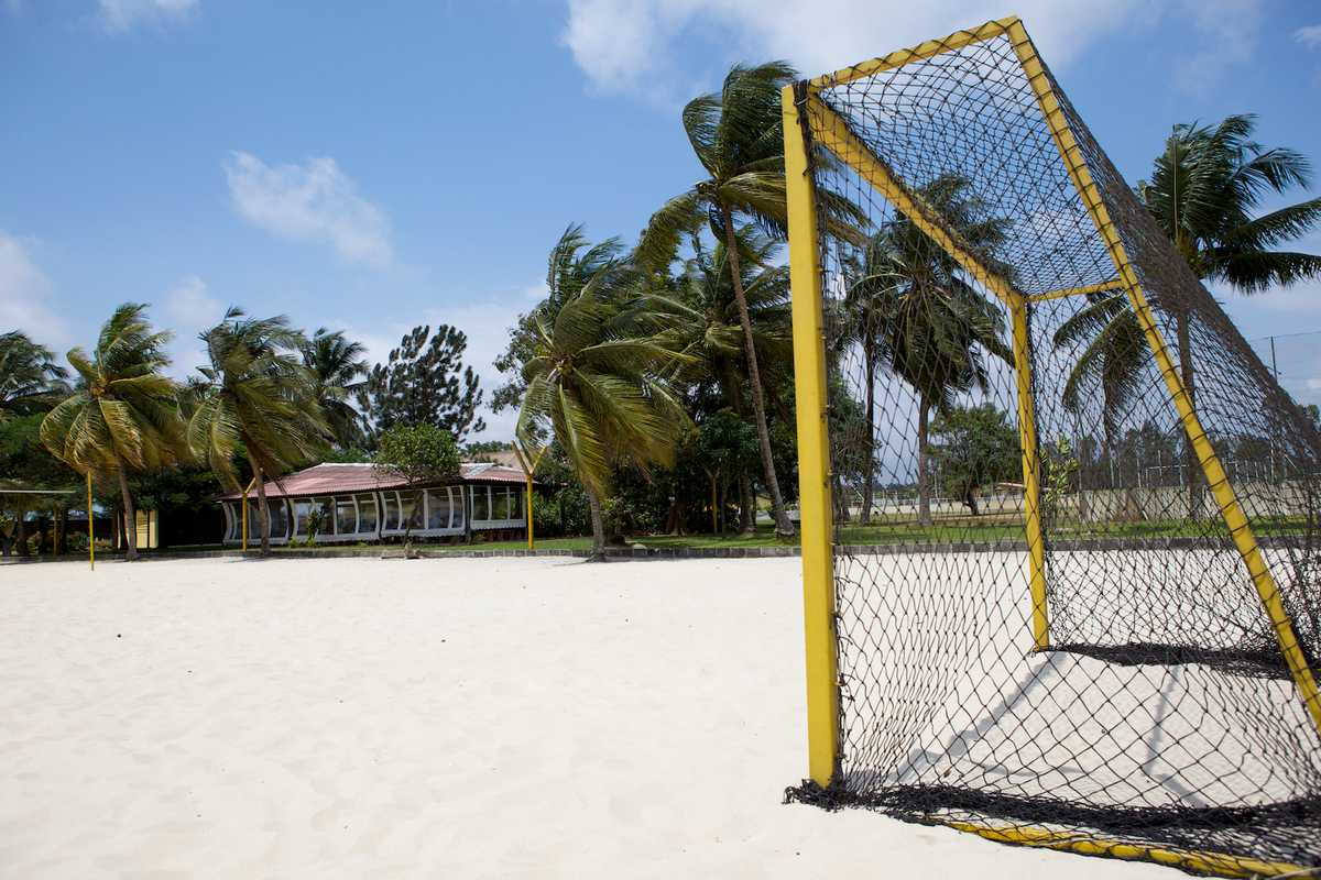Beach football pitch