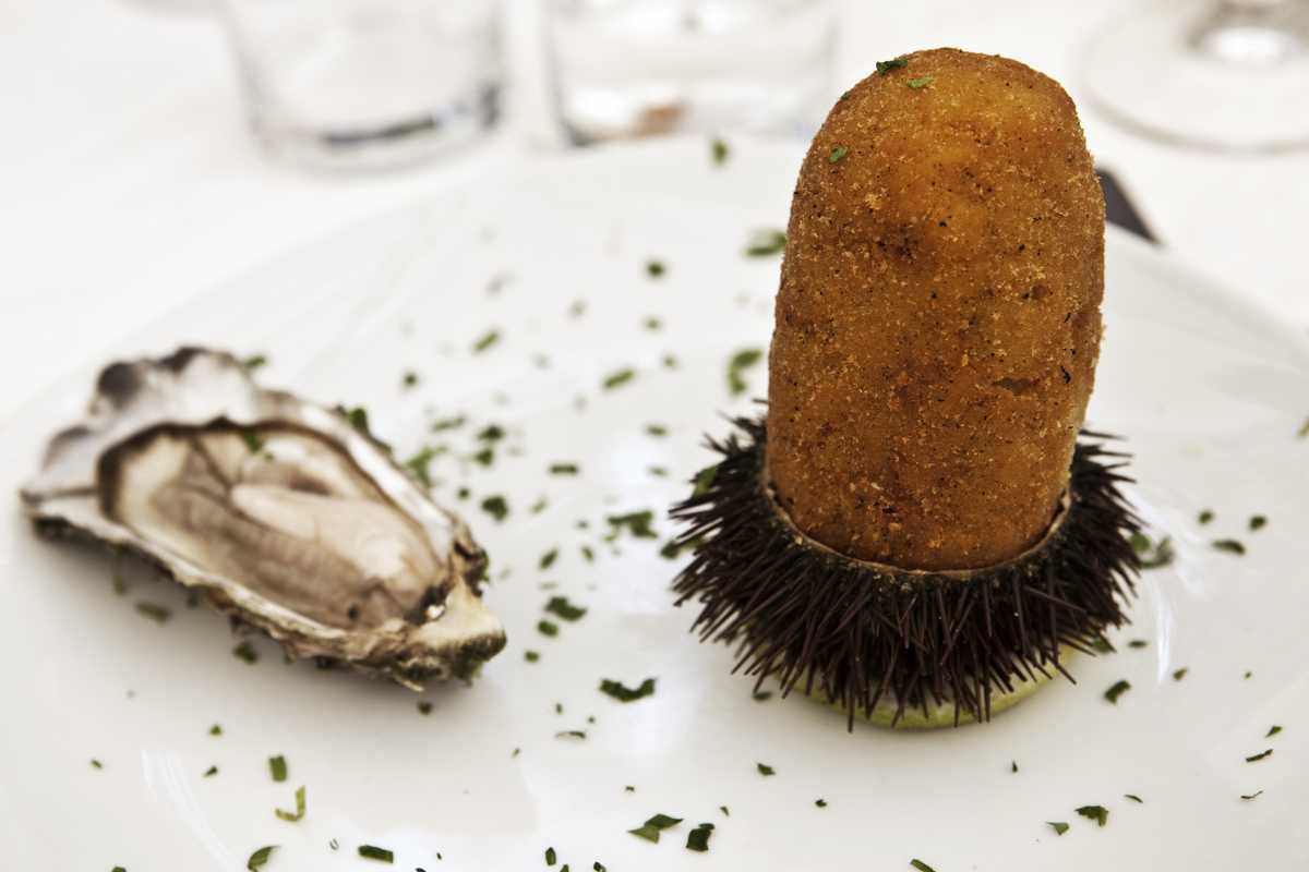 ‘Arancina’, filled with  seafood and risotto