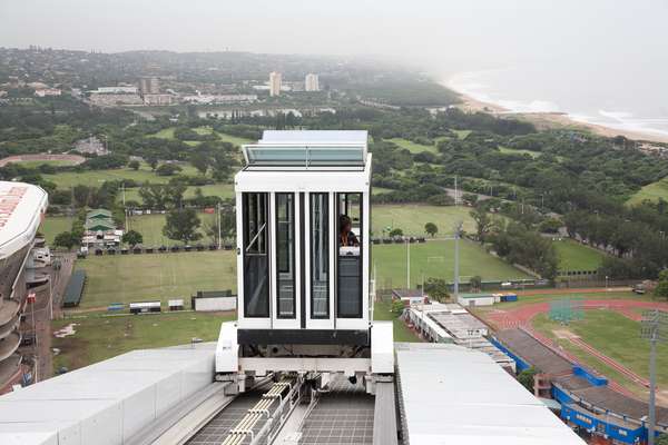 The arch over Durban’s Moses Mabhida stadium has a funicular for tourists