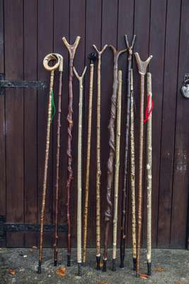 Finished walking sticks