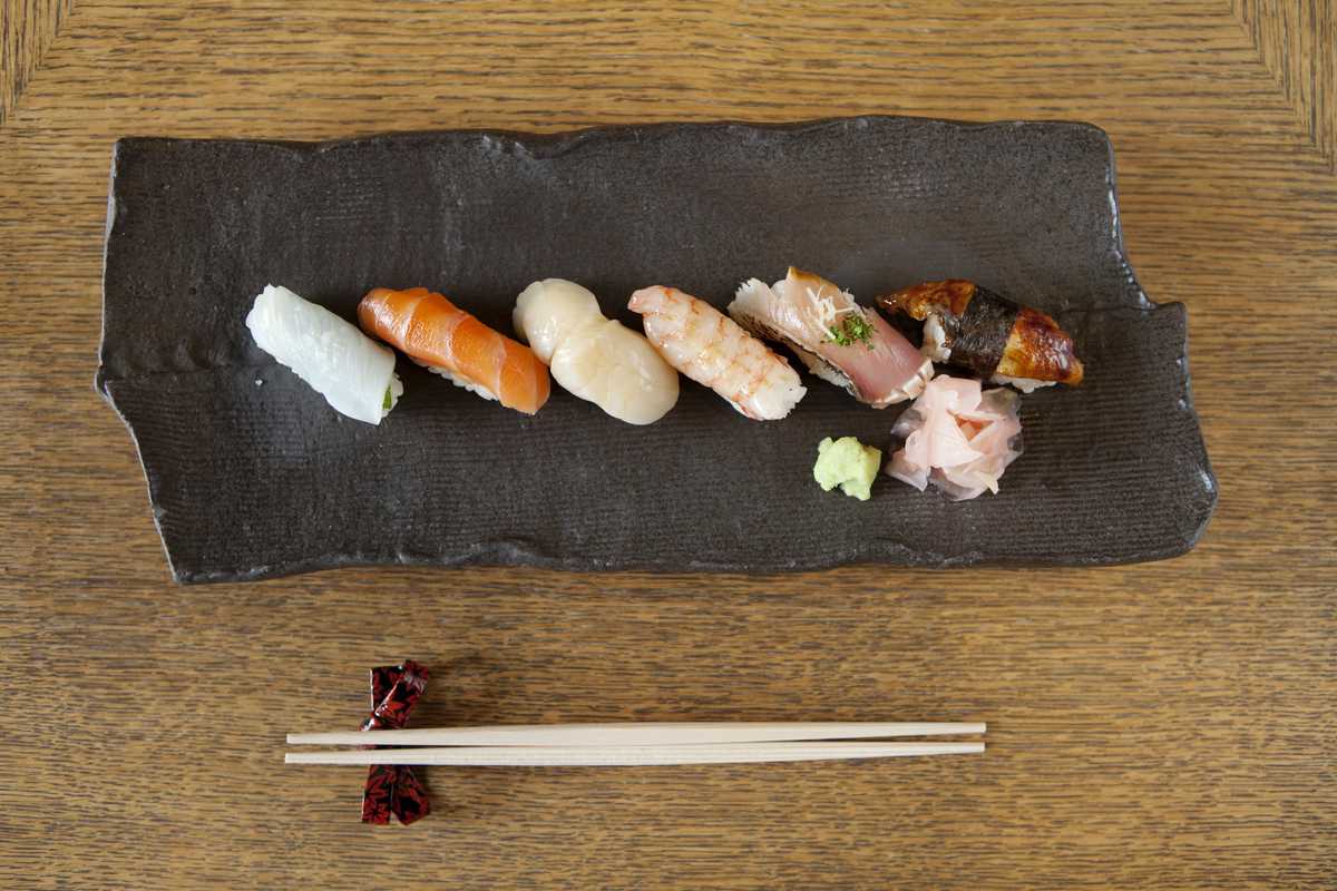 Selection of sushi – the rice must always be warm