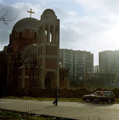 Unfinished church built under Slobodan Milosevic 