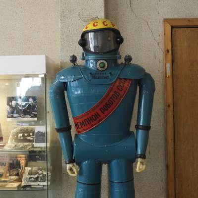 Soviet robot on display at the museum